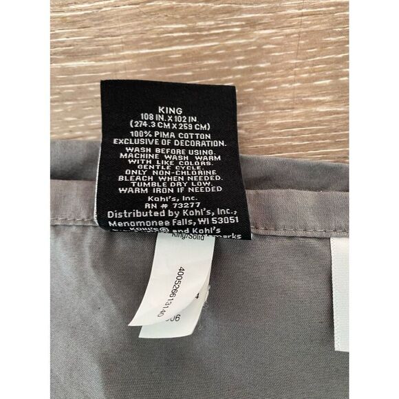 Vera Wang 100% Pima Cotton King Bedroom Flat Top Sheet - Picture 4 of 5